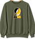 Iowa Stealie Premium Unisex Crewneck — Design: University of Iowa — Military Green