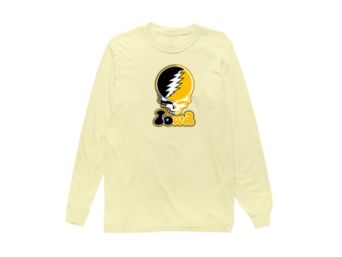 Iowa Stealie Premium Unisex Long-Sleeve — Design: University of Iowa — Butter