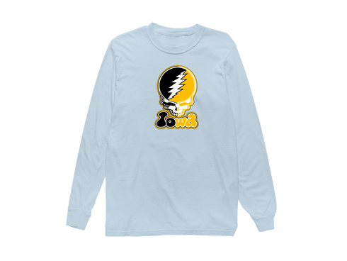 Iowa Stealie Premium Unisex Long-Sleeve — Design: University of Iowa — Chambray