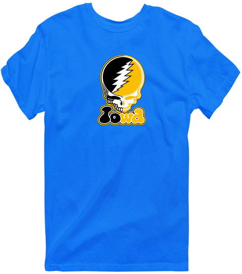 Iowa Stealie Premium Unisex T-Shirt — Design: University of Iowa — Royal