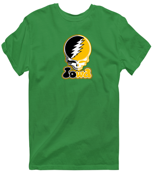 Iowa Stealie Premium Unisex T-Shirt — Design: University of Iowa — Irish Green