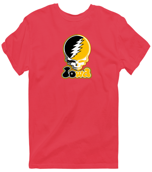 Iowa Stealie Premium Unisex T-Shirt — Design: University of Iowa — Heather Red