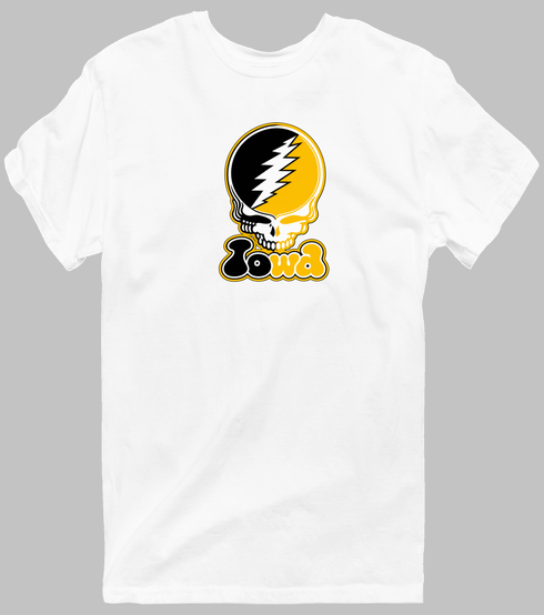 Iowa Stealie Premium Unisex T-Shirt — Design: University of Iowa — White