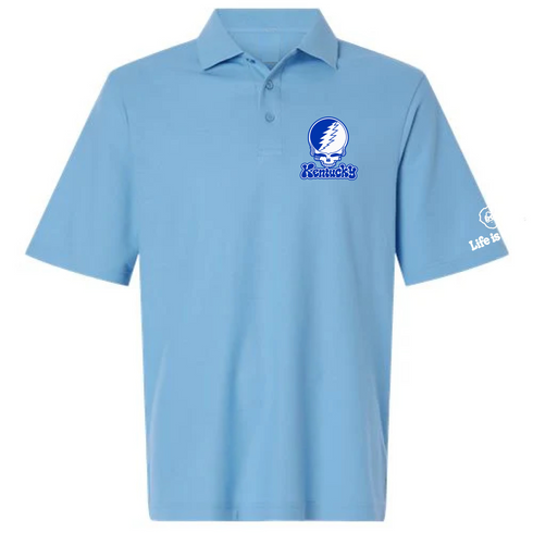 Kentucky Stealie Premium Unisex Polo — Design: University of Kentucky — Blue