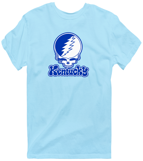 Kentucky Stealie Premium Unisex T-Shirt — Design: University of Kentucky — Light Blue