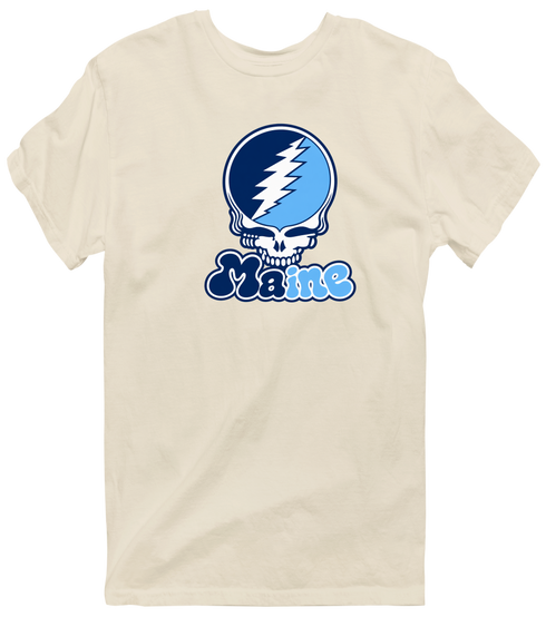 Maine Stealie Premium Unisex T-Shirt — Design: University of Maine — Sand