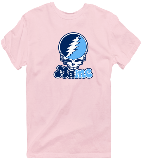 Maine Stealie Premium Unisex T-Shirt — Design: University of Maine — Light Pink