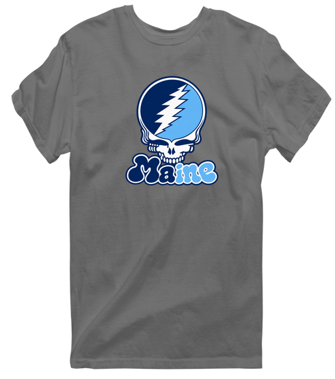Maine Stealie Premium Unisex T-Shirt — Design: University of Maine — Charcoal