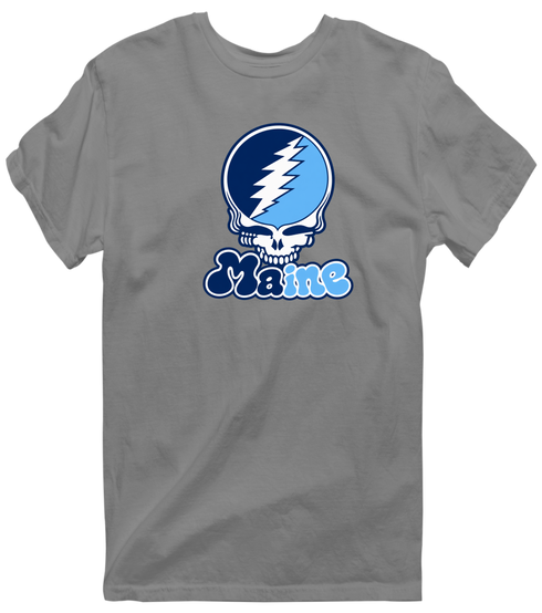 Maine Stealie Premium Unisex T-Shirt — Design: University of Maine — Dark Heather