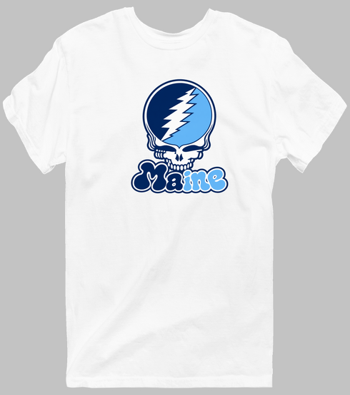 Maine Stealie Premium Unisex T-Shirt — Design: University of Maine — White