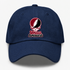 Amherst Stealie Premium Unisex Dad Hat — Design: University of Massachusetts Amherst — Navy