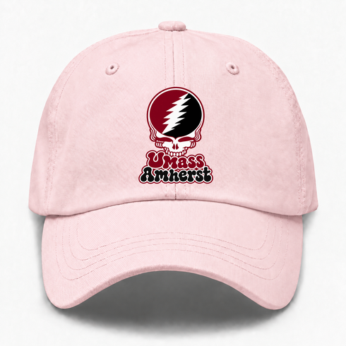 Amherst Stealie Premium Unisex Dad Hat — Design: University of Massachusetts Amherst — Pink