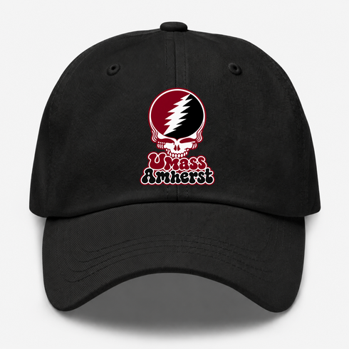 Amherst Stealie Premium Unisex Dad Hat — Design: University of Massachusetts Amherst — Black
