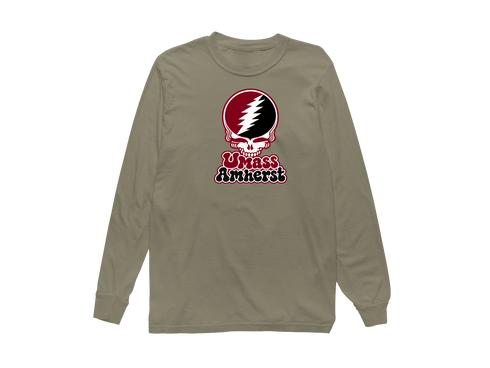 Amherst Stealie Premium Unisex Long-Sleeve — Design: University of Massachusetts Amherst — Sandstone