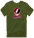 Amherst Stealie Premium Unisex T-Shirt — Design: University of Massachusetts Amherst — Military Green