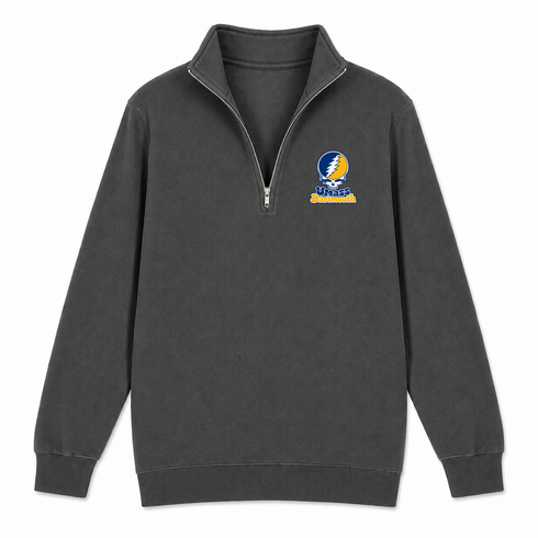 Dartmouth Stealie Premium Unisex Quarter-Zip — Design: University of Massachusetts Dartmouth — Charcoal