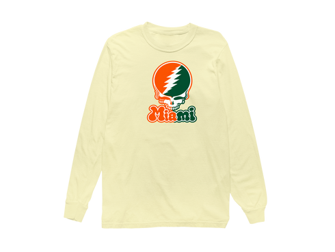 Miami Stealie Premium Unisex Long-Sleeve — Design: University of Miami (Florida) — Butter