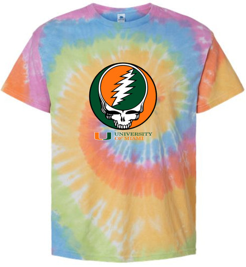 University of Miami Stealie Tie-Dye T-Shirt