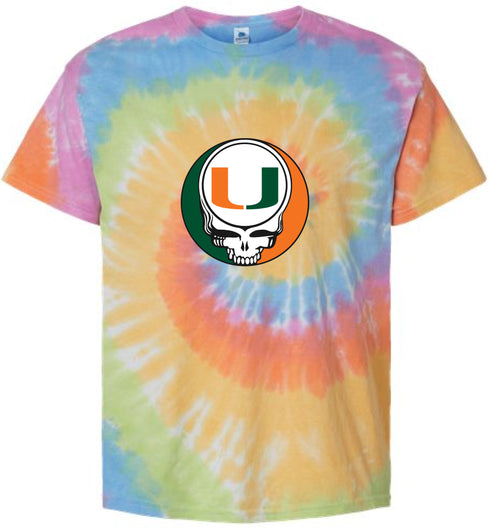 University of Miami Stealie Tie-Dye T-Shirt