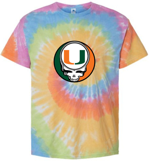 University of Miami Stealie Tie-Dye T-Shirt