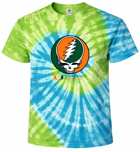 University of Miami Stealie Tie-Dye T-Shirt