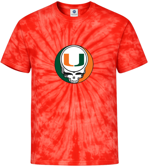 University of Miami Stealie Tie-Dye T-Shirt