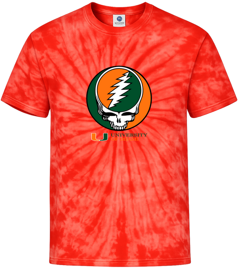 University of Miami Stealie Tie-Dye T-Shirt