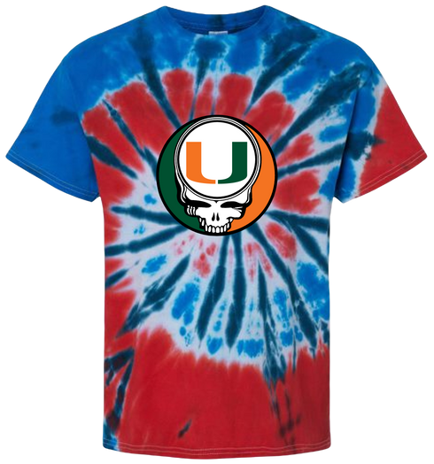 University of Miami Stealie Tie-Dye T-Shirt