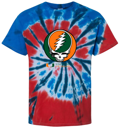 University of Miami Stealie Tie-Dye T-Shirt