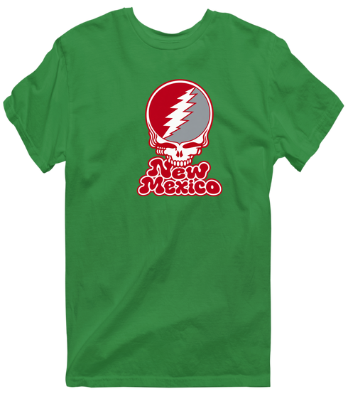 New Mexico Stealie Premium Unisex T-Shirt — Design: University of New Mexico — Irish Green