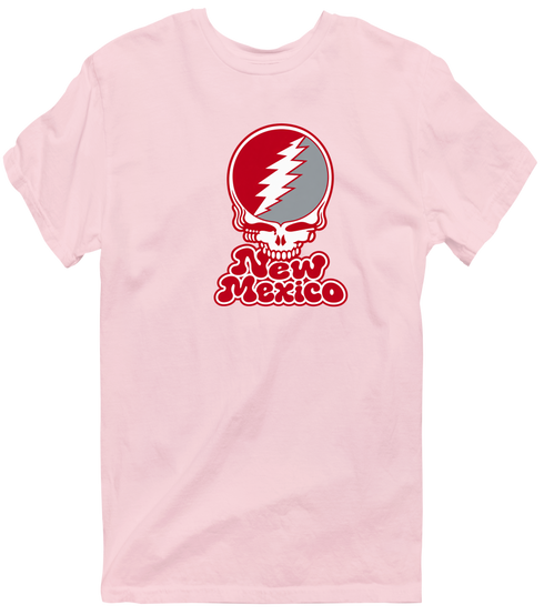 New Mexico Stealie Premium Unisex T-Shirt — Design: University of New Mexico — Light Pink