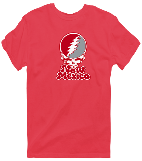 New Mexico Stealie Premium Unisex T-Shirt — Design: University of New Mexico — Heather Red