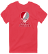 New Mexico Stealie Premium Unisex T-Shirt — Design: University of New Mexico — Heather Red