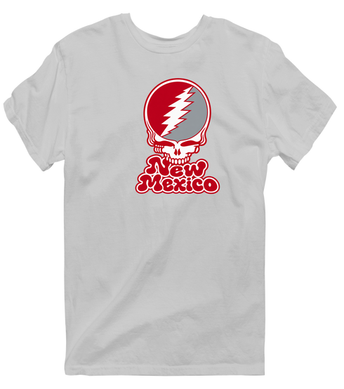 New Mexico Stealie Premium Unisex T-Shirt — Design: University of New Mexico — Sport Grey