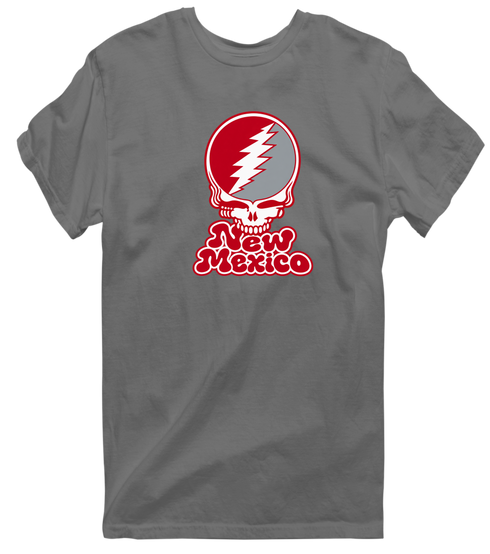New Mexico Stealie Premium Unisex T-Shirt — Design: University of New Mexico — Charcoal