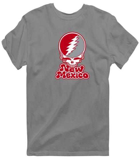 New Mexico Stealie Premium Unisex T-Shirt — Design: University of New Mexico — Dark Heather