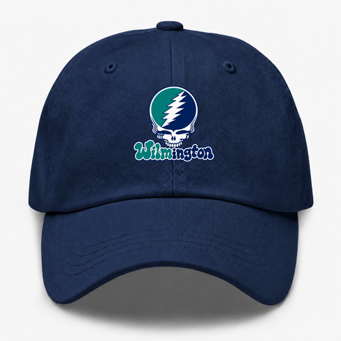Wilmington Stealie Premium Unisex Dad Hat — Design: University of North Carolina Wilmington — Navy