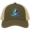 Wilmington Stealie Premium Unisex Trucker Cap — Design: University of North Carolina Wilmington — Moss/Khaki