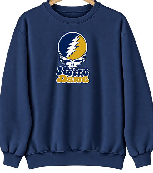 Notre Dame Stealie Premium Unisex Crewneck — Design: University of Notre Dame — Navy