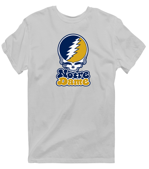 Notre Dame Stealie Premium Unisex T-Shirt — Design: University of Notre Dame — Sport Grey