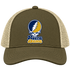 Notre Dame Stealie Premium Unisex Trucker Cap — Design: University of Notre Dame — Moss/Khaki