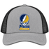 Notre Dame Stealie Premium Unisex Trucker Cap — Design: University of Notre Dame — Heather Grey/Black