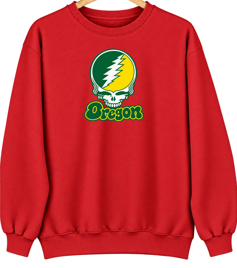 Oregon Stealie Premium Unisex Crewneck — Red