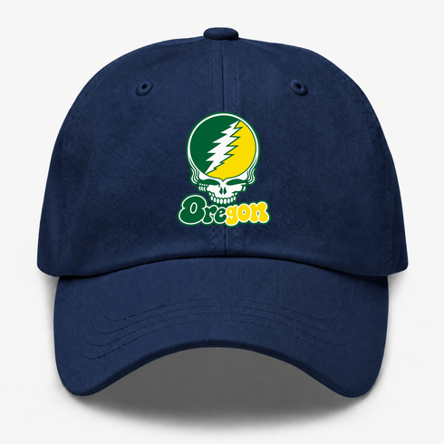 Oregon Stealie Premium Unisex Dad Hat — Design: University of Oregon — Navy