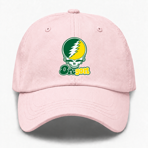 Oregon Stealie Premium Unisex Dad Hat — Design: University of Oregon — Pink