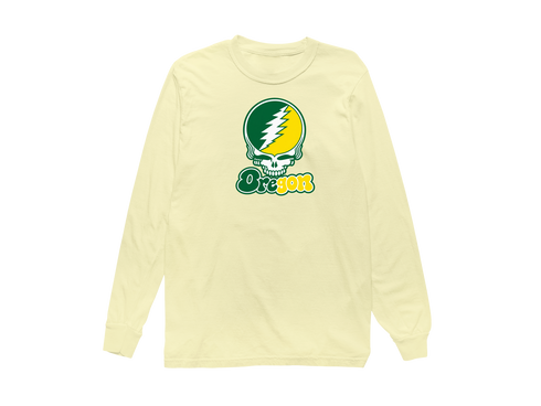 Oregon Stealie Premium Unisex Long-Sleeve — Design: University of Oregon — Butter