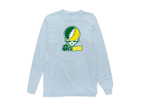 Oregon Stealie Premium Unisex Long-Sleeve — Design: University of Oregon — Chambray