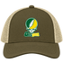 Oregon Stealie Premium Unisex Trucker Cap — Design: University of Oregon — Moss/Khaki