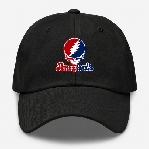 Pennsylvania Stealie Premium Unisex Dad Hat — Design: University of Pennsylvania — Black