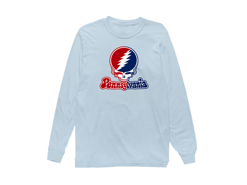 Pennsylvania Stealie Premium Unisex Long-Sleeve — Design: University of Pennsylvania — Chambray